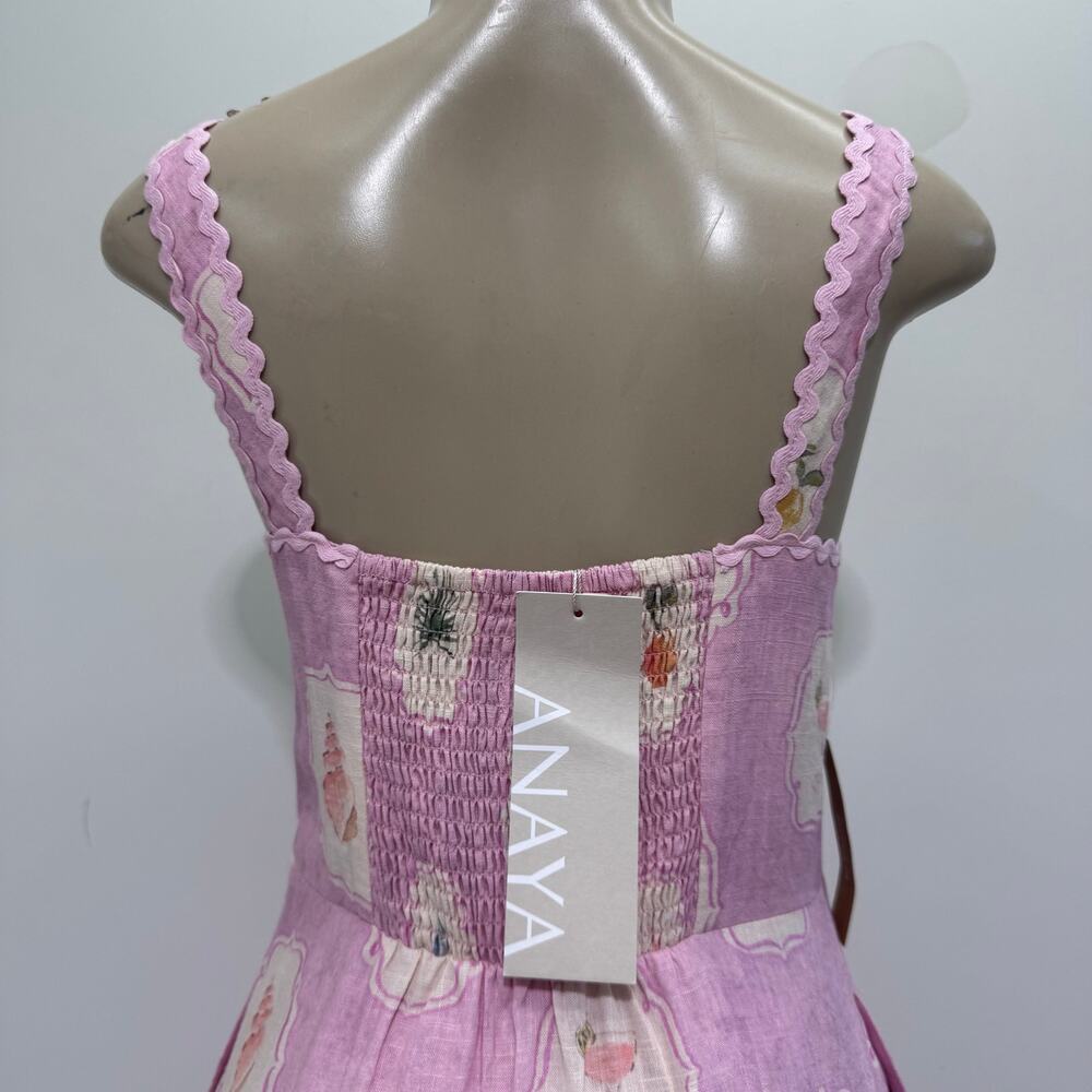 NWT Few Moda ANAYA Ziggy Linen Blend Dress size 4 Pink Beach Tropical Resortwear - Picture 8 of 13